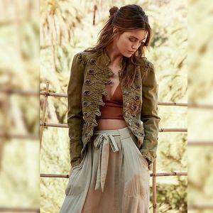 Free People Seamed and Structured Denim Jacket